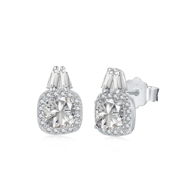 Lustrous Pearl and Zircon Stud Earrings