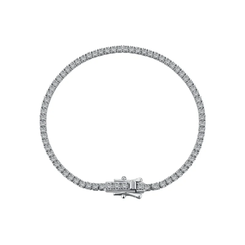 Elegant Radiance Silver Tennis Bracelet