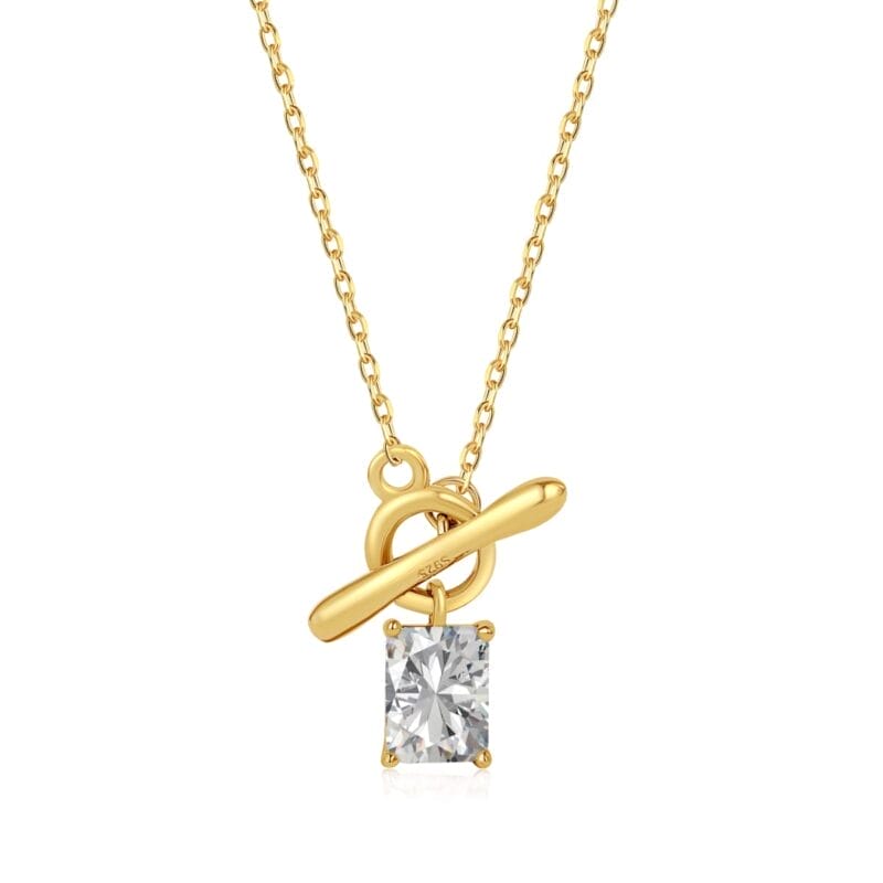 Knot and Solitaire Pendant Necklace